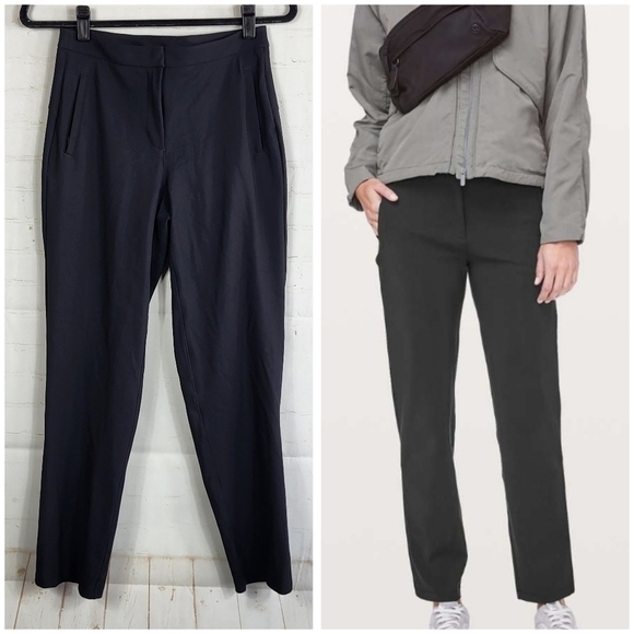Lululemon On The Move Lightweight Business Casual Travel Pants Black Size 4 - Picture 3 of 16